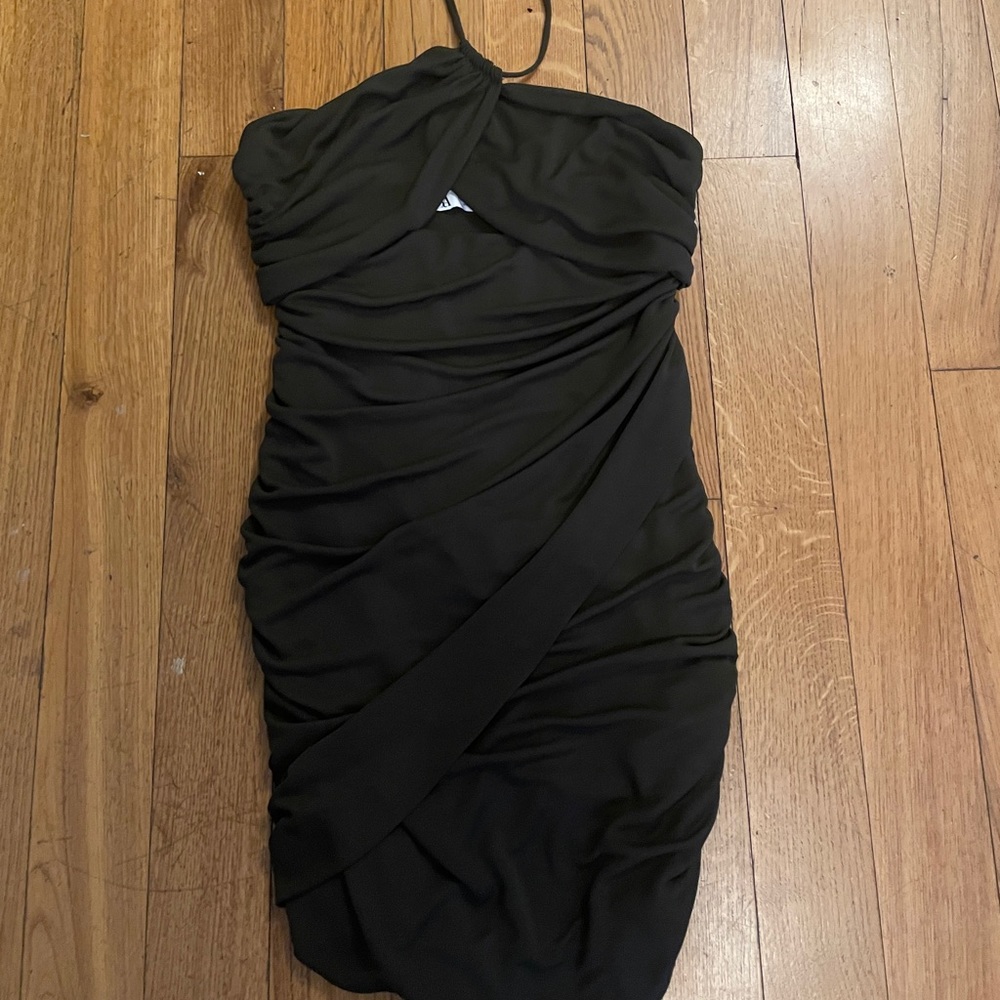 NWOT Zara green bodycon dress
